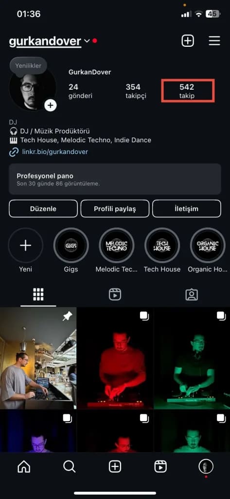 Takipçi ve Takip Edilen Listelerini Karşılaştırma