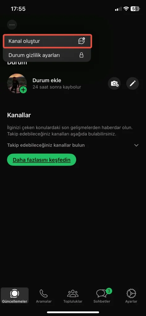 iPhone’da WhatsApp Kanalı Nasıl Oluşturulur?