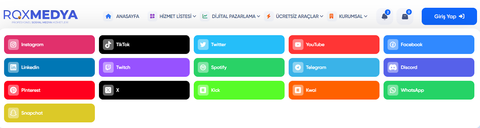 sosyal medya hizmetleri