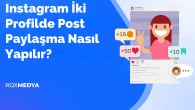 instagram iki profilde post paylasma