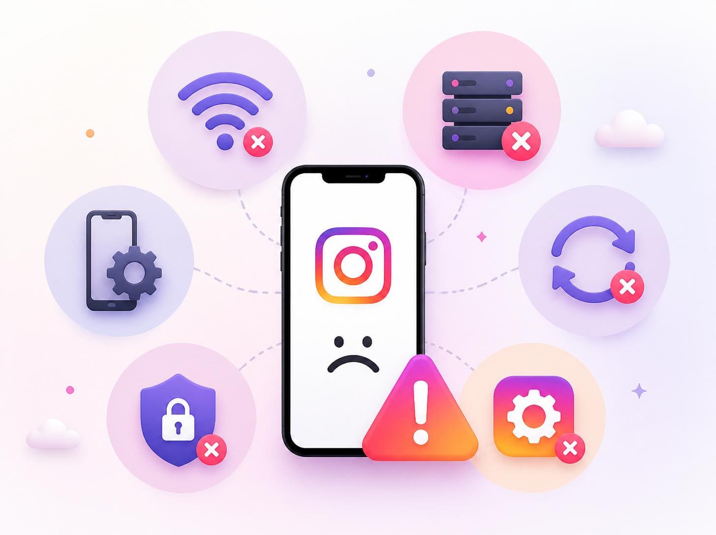 instagram'da beklenmeyen hata oluşmasının en yaygın sebepleri