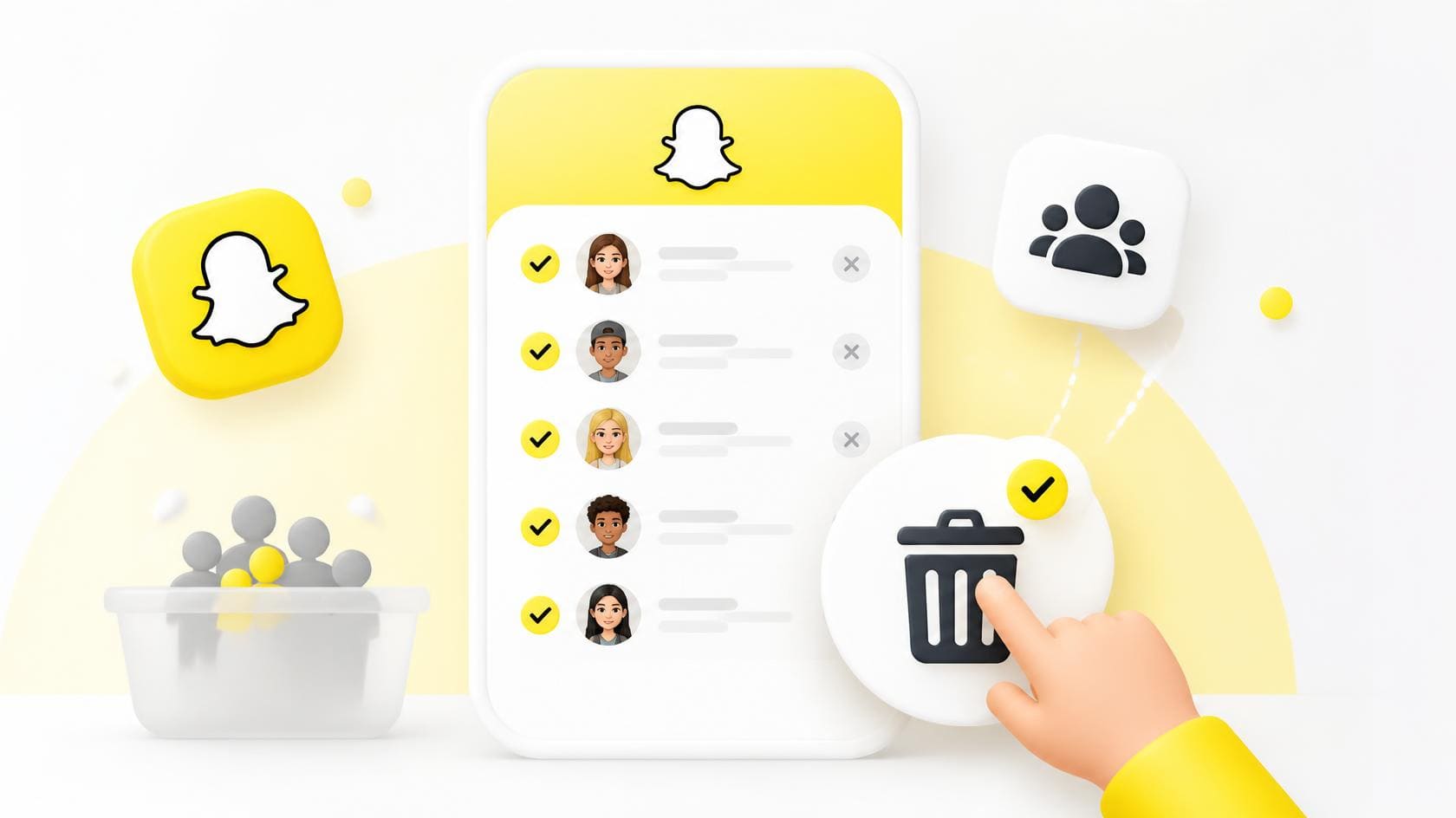 snapchat toplu arkadaş silme uygulaması